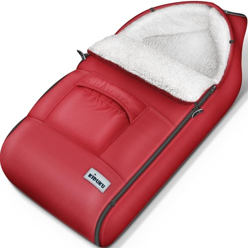 KIDUKU Saco de Invierno para Cochecito, Carrito | Saco Universal Térmico para Bebé, Silla de Paseo, Carro | Lavable | con Cremallera y Gran Bolsillo