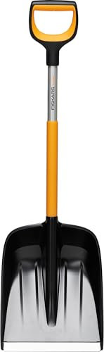 Fiskars Auto-Schneeschaufel, X-series, Länge: 98 cm, Aluminium/Polymer, Schwarz/Orange/Grau, 1057393