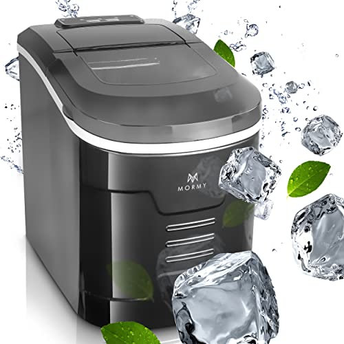 Fianu® Eiswürfelmaschine für Zuhause GS zertifiziert bis 12 kg Eiswürfel in 24 Std Eiswürfelbereiter 2,2 Liter Wassertank 2 Würfelgrößen 9 Stück pro Zyklus ab 6 min Ice Cube Maker Machine