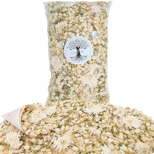 Confettis de Mariage blanc Fleurs séchées pétales naturels Biodégradables | Décoration de table Bohème Champêtre Confettis à lancer | Artisanat de France, 1litred, 1 litre