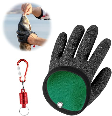 CZlinOduMMX - Guante de pesca, anticortes, con hebilla magnética, impermeable para pescador, caza, mano izquierda