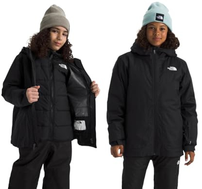 The North Face Teen Freedom Triclimate Jacket | Heatseeker Insulation & Water Repellent Finish, Helmet Compatible Hood, Goggle Wipe, TNF Black, X-Small