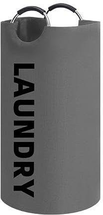 Neuytiky Cesto Biancheria Sporca 90L - Portabiancheria Pieghevole con Manico | Cesta Panni Sporchi in Tessuto Oxford | Grigio