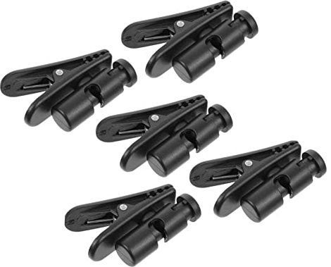 Uonlytech 5 Piezas Clip Para Auriculares Organizadores De Cables Para Auriculares Clips Sencillos Negros De Micrófono Para Desordenado