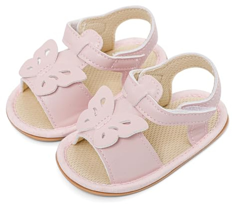 LACOFIA Babysandaler flickor sommar krypskor halkfria baby första lära-gå-skor