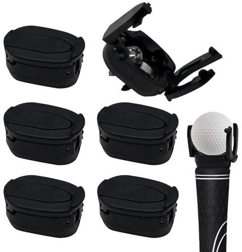 Mudoulu 6 piezas Recogedor de bolas de golf, Recogedor de bolas de golf plegable para putter, herramienta portátil de recogida de bolas de golf, accesorio de campo para mujeres, hombres, golfistas