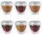 Set di 6 tazze da espresso, 80 ml, in vetro, a doppia parete, belle e pratiche, adatte per la preparazione di caffè freddo, tè alla frutta e latte in famiglie e caffetterie