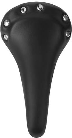 Alasum Sella Bicicletta Vintage con Rivetti Nera Cuscino Imbottito e Shockproof per Uomo Donna Sostituzione Facile per Mountain Bike e Bici da Corsa