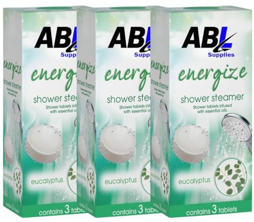 Shower Steamers Aromatherapy – Pack of 9 – Essential Oil Shower Tablets for Relaxation, Sinus Relief & Stress Relief – Spa Self Care Gifts for Women & Men (Eucalyptus)