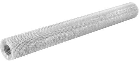 VEVOR Grillage Galvanisé Maille Carrée 12,7 mm, Grillage Soudé en Rouleau 1,8 x 15,2 m Diamètre Fil Métallique Calibre 19 pour Clôture de Jardin, Enclos à Poules, Cages à Lapin, Protection de Plantes