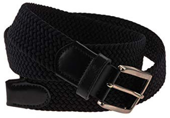 ALBERTO Herren Gürtel Flechtgürtel Basic Braided in Schwarz Länge 110 cm