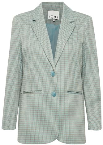 ICHI IHKATE Cameleon Oversize BL Damen Blazer Jackenblazer 70% Polyester, 28% Viskose, 2% Elasthan Loose fit, Größe:XL, Farbe:Ether (144506)