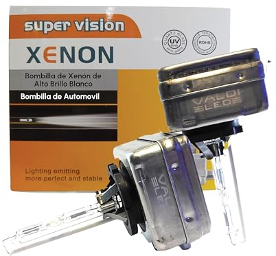 VALDI LED D1S 6000K Bombillas de Xenón 35W 12V - Xenon, Pack De 2 Und., Alto Brillo Blanco HID, Auto Lámpara Faro Delantero.