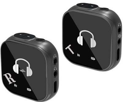 COMETX In Ear Monitor Kopfhörer 5.8G Wireless In Ear Monitor System Wireless IEM System mit Transmitter Empfänger Automatisch Pag Professional In Ear Monitor für Computer Telefon Soundkarte Studio