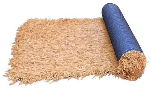 Toit D'herbe De Chaume Synthétique,Rouleau De Paille Mexicaine Artificielle,Décoration De Toit De Chaume Ignifuge,Décoration De Fête Et De Bar Hawaïen,Terrasse De Clôture De (Size:1.6x65.6ft(0.5x20m))