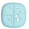 Chicco Assiette à Nourriture pour Bébé et Enfant, Assiette à Nourriture avec 3 Compartiments pour Découvrir de Nouvelles Saveurs, Lavable au Lave-Vaisselle, Microondes, Sans BPA, 12+ Mois, Bleu clair