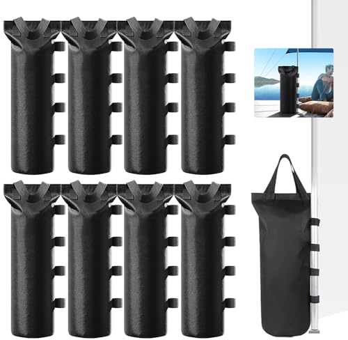 Sac de Lestage pour Tonnelle,8 Pièces Sac de Sable,Sac Lestage,800D Tissu Oxford,Sac de Lestage,Poids pour Tonnellem,Capacité Maximale de 10 KG,pour Auvents,Tentes,Tonnelles(50x20cm)