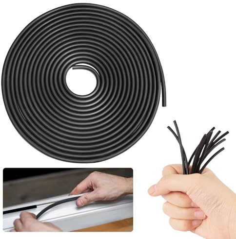 Bubuny Cordon d'étanchéité 15M, ruban d'étanchéité pour joints, cordon rond en PE pour le remplissage de scellants pour joints, joint Ø 3 mm, fil rond en polyéthylène
