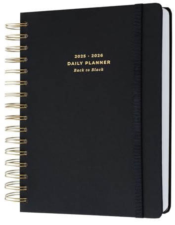 Kokonote Agenda escolar 2025 2026 Dia por pagina A5 Negra Back to Black - Agenda Universitaria Curso 2025 2026 | Con Pegatinas y Apartados funcionales : Para Estudiantes Instituto o Universidad