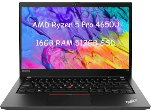 Lenovo Thinkpad T14 Gen 1 Business Laptop 14 tum FHD Notebook, AMD Ryzen 5 Pro 4650U, 16 GB DDR4 RAM, 512 GB SSD, Windows 11 Pro (renoverad)