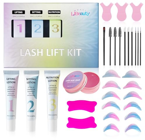 Libeauty Lifting Pestañas, 10ml Kit Lifting de Pestañas, Laminado de Cejas Kit Profesional, Diseño Tubular, Control Preciso de la Cantidad de Emulsión, Fácil De Almacenar, Kit de Laminación de Cejas