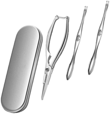 BESTYASH Utensili in Acciaio Resistente per Granchi e Crostacei Pinze e Forchette Professionali per Aprire Chele e Gusci di Aragosta e Crostacei Accessori Cucina per Amanti Frutti di Mare