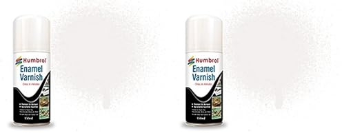 Humbrol Gloss Spray Paint - AD6997 Enamel No 35 Varnish 150ml - Model Paints for Plastic Kits, Fast-Drying Modelling Paint for Crafting Surfaces Including Plastic, Fabric, Glass, Wood & Metal Models
