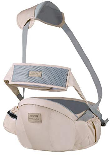 Baby Hüftsitz Ergonomische mit Sicherheitsgurt Schutz,Reine Baumwolle Leicht und atmungsaktiv,Ergonomischer Leichte Taille Hocker Baby Hüftsitz für 3-36 Monate