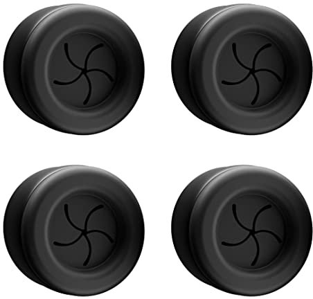 Set of 4 Premium Towel Holders for Bathroom, Kitchen and Household Stainless Steel Tea Towel Holder Towel Hook Round Self-Adhesive No Drilling (Matt Black)