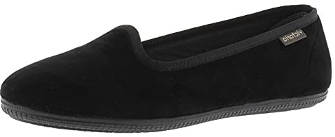 victoria Bailarinas Oda Terciopelo & Ribete Al Tono 1049114 para Mujer Negro 37
