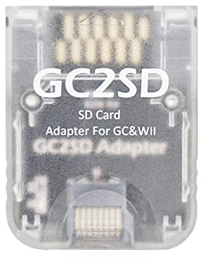 AreMe GC2SD Micro SD Card Adapter Reader for Gamecube Wii, Transparent