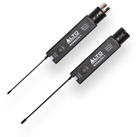 ALTO Stealth 1 Mono UHF XLR Wireless Audio System, Transmitter and Receiver for Powered Speakers, Mixers and Dynamic Microphones