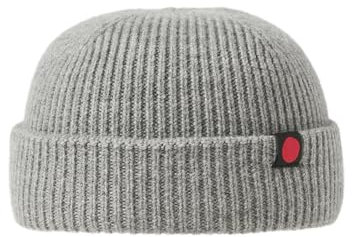 JACK & JONES Herren Rddroyal Short Beanie Noos StrickMütze, Light Grey Melange 1, Einheitsgröße EU