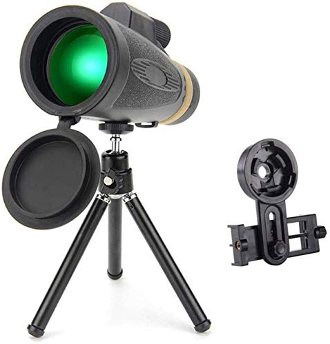 12-16x50 monokulärt teleskop, högeffektszoom Bärbart monokulärt teleskop med BAK4 prisma lins monokulärt med smartphoneadapter och stativ för fågelskådning, för inomhus/utomhus
