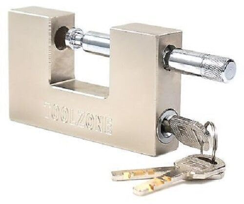 Lucchetto Antiscasso Catenaccio 100mm Corazzato Blindato 3 Chiavi Serranda
