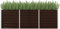 Grghtfu Hochbeet Blumenkasten Pflanzkübel Blumenkübel Pflanztopf Blumentopf Pflanzkasten Gemüsebeet Pflanzbeet Braun Verzinkter Stahl (240 x 80 x 77 cm)