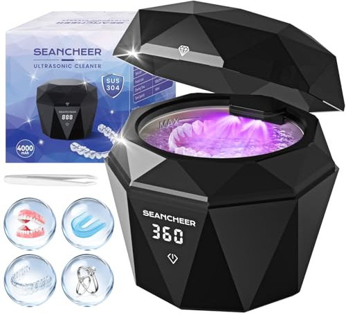 Pulitore Ultrasuoni 48kHz Ultrasonic Cleaner Ricaricabile | IPX7 | 180ML