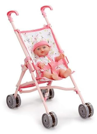 Pink Cupcake Baby Doll & Stroller - Pushchair, Buggy, Pram Toy for Children Aged 3 and Up