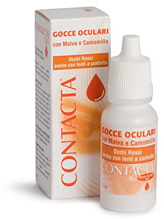 Contacta, Gocce Oculari Mill, Gocce Oculari con Estratti di Camomilla e Malva, Adatte per Occhi Arrossati e Secchi, 15 ml