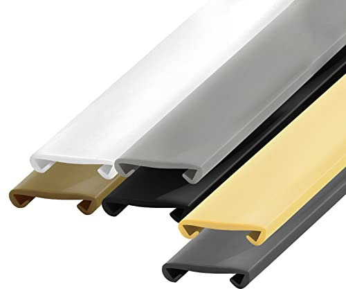 Seiletech.de Handlauf PVC | ASCHGRAU DUNKEL | 5m | Treppenhandlauf | Kunststoffhandlauf | Geländer | Profile | Handläufe | Schutz