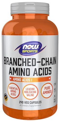 Now Foods, BCAA (Branched-Chain Amino Acids), 240 Capsules, Lab-Tested, Gluten Free, Vegetarian, Soy Free, Non-GMO