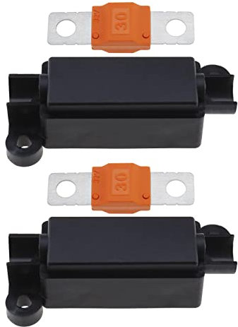 EMSea 2 x Midi-Sicherungshalter und 2 x 30 Amp Midi-Sicherungen für Autos, LKWs, Baufahrzeuge, landwirtschaftliche Maschinen, Busse, Wohnwagen