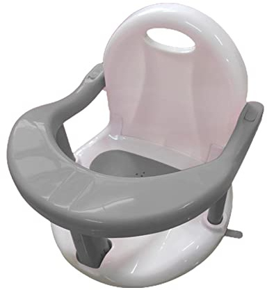 Seggiolino da Bagno per Bambini e Bambini, Sedile di Sicurezza Girevole per Vasca da Bagno, Sedile da Bagno con Ventose sicure per Bambini da 6 a 18 Mesi, Regalo per Neonati, 32 x 32 x 28 cm