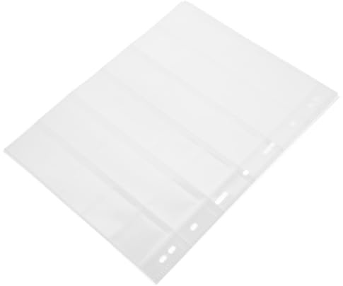 Alipis 10sheets Coin Stamp Album Pages Transparent Coin Collection Book Inserts for Stamp Holders Smooth Design for Easy Viewing for Collectors and Giving