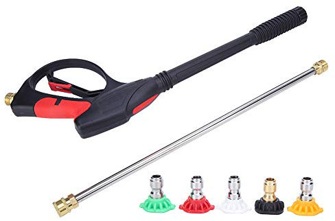 Cocoarm Pistola Limpiadora de Alta Presión con 5 Boquillas, 4000 PSI, Antideslizante, Desconexión Rápida para Revestimiento Residencial, Lavado de Equipos