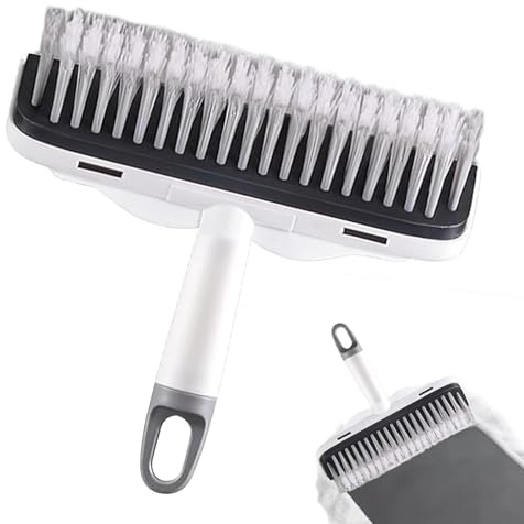 demaxiyad Spazzola da pavimento con raschietto, spazzola per raclette da bagno | Spazzola per pulire il bagno 2 in 1 con tergipavimento - Migliora l'efficienza della pulizia domestica, spazzola