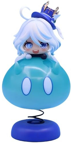 Keyhvao Shakable Furina Figura 11 CM Figurine Modello Statue Posizione Prona Focalors Figure Carino Anime Decorazione Materiale PVC Regalo per i Fan, Unisex