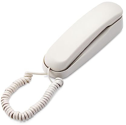 Chevnzev Telefono fisso montabile a parete con filo per telefono fisso per ufficio casa hotel bagno telefono sottile da parete