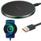 Caricabatterie a induzione wireless, compatibile con i Phone 16/15/14/13/12 serie, Air-Pods 4/3/2, Sam-Sung Ga-laxy S24/S23/S22/S21, Note, One-Plus