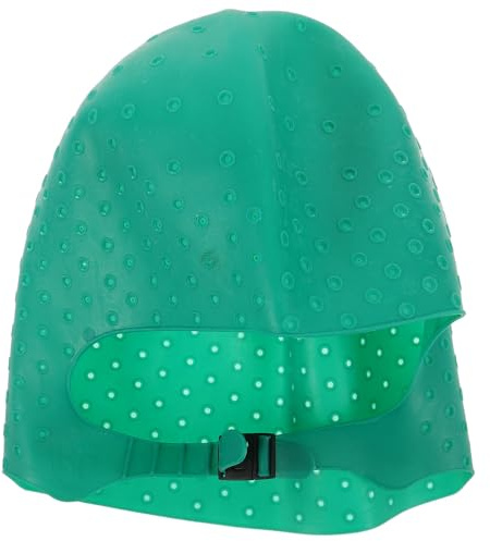 Veemoon Gorro para Mechas de Silicona Flexible Verde, Herramienta para Teñir el Cabello con Orificios Precisos, Tapa para Decolorar y Resaltar en Salones y Uso Doméstico, Kit Profesional